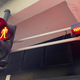 A traffic light upgraded with the downward pointing red warning light.